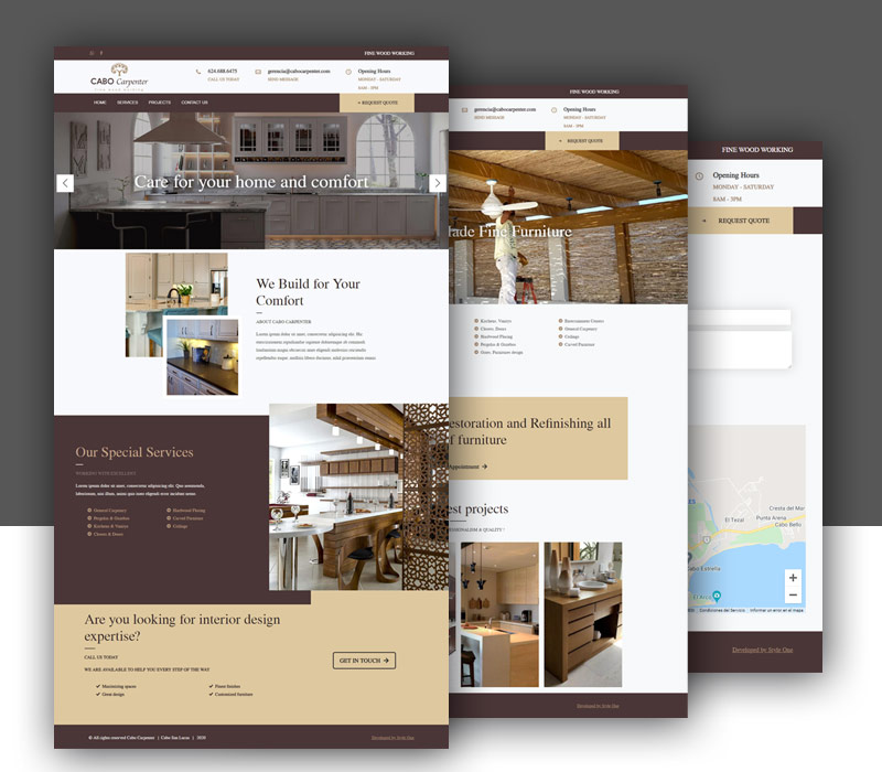 Diseño de página web de carpintería